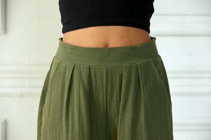 Rooted in Grace Cotton Smocked Wide Leg Pants