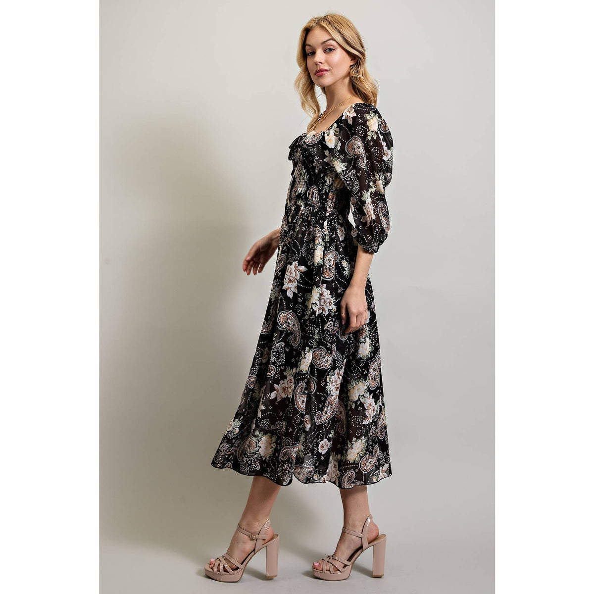 A Time to Blossom Midi Dress