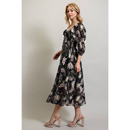 A Time to Blossom Midi Dress