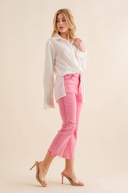 Crowned in Splendor Rhinestone Jeans