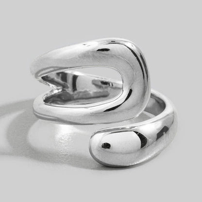 Sculptural Open Bypass Ring
