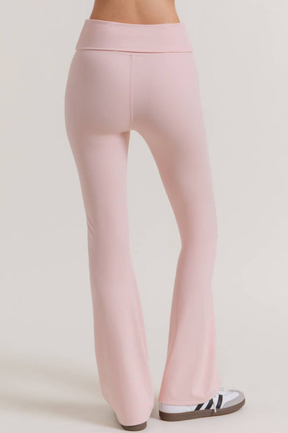 Run the Race Fold-Over Flare Leggings