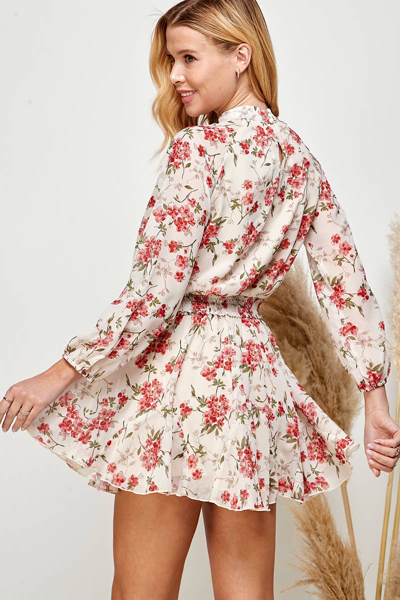 Radiant Grace Floral /blouse / cropped